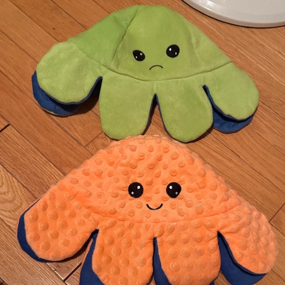 Other - NWOT Two Reversible Plush Octopus Hats -
